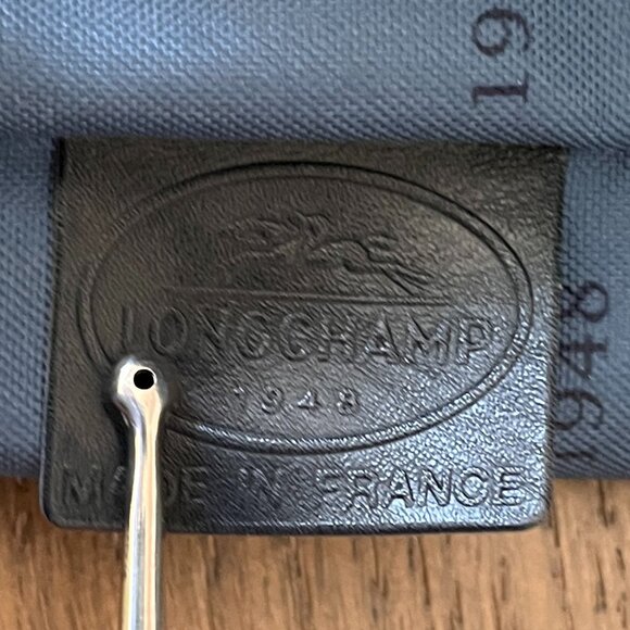 Longchamp Gray Croc-Embossed Shoulder Bag - Picture 8 of 12